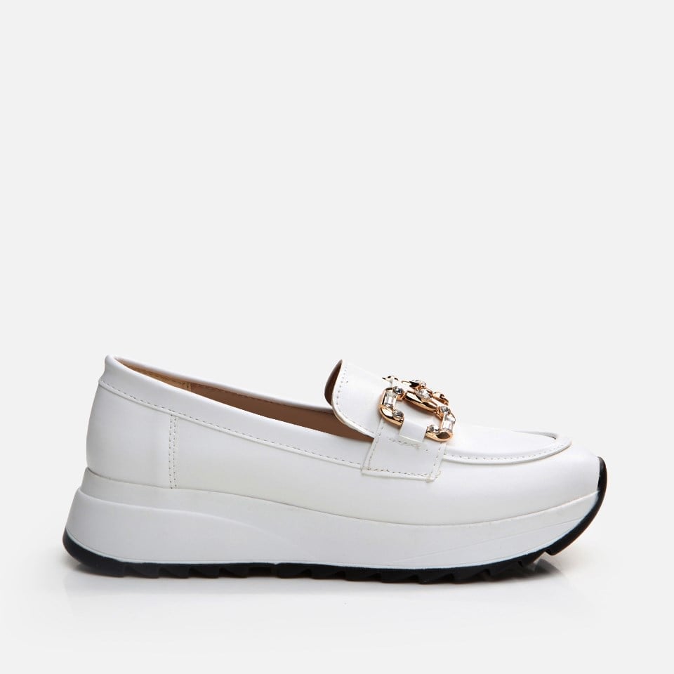 Kadın Beyaz Loafer