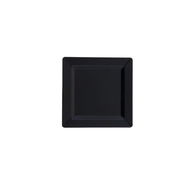KARE PLASTİK TABAK 18 CMPS SİYAH (100) Adet