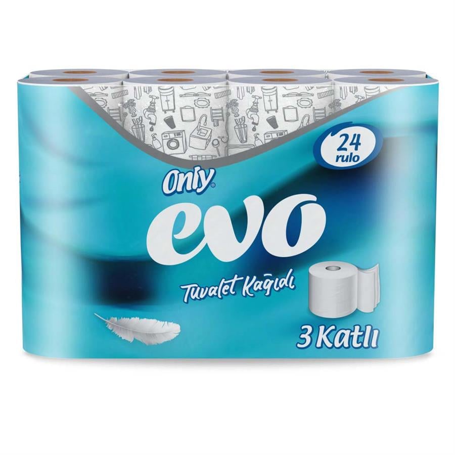Only 24'lü Evo Tuvalet Kağıdı 3 Katlı %100 Selüloz