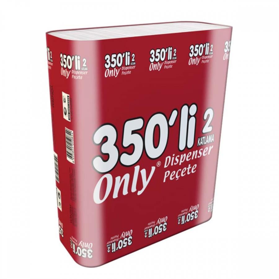 Only 350'li Dispenser Peçete 2 Katlama %100 Selüloz