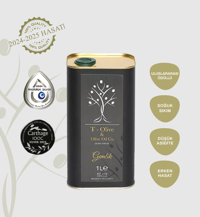 Olgun Hasat Gemlik Natürel Sızma Zeytinyağı 1 L