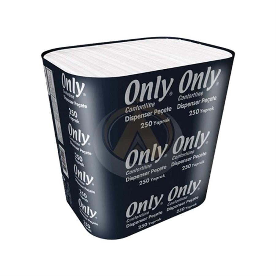 Only 250'li Dispenser Peçete 3 Katlama %100 Selüloz