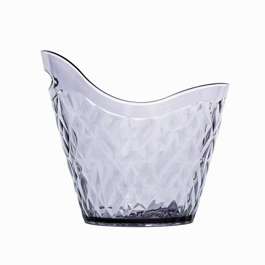 EXCLUSIVE ŞAMPANYA KOVASI PS 28 X 24 X 25 CM PS ŞEFFAF FÜME 5L (8) Adet