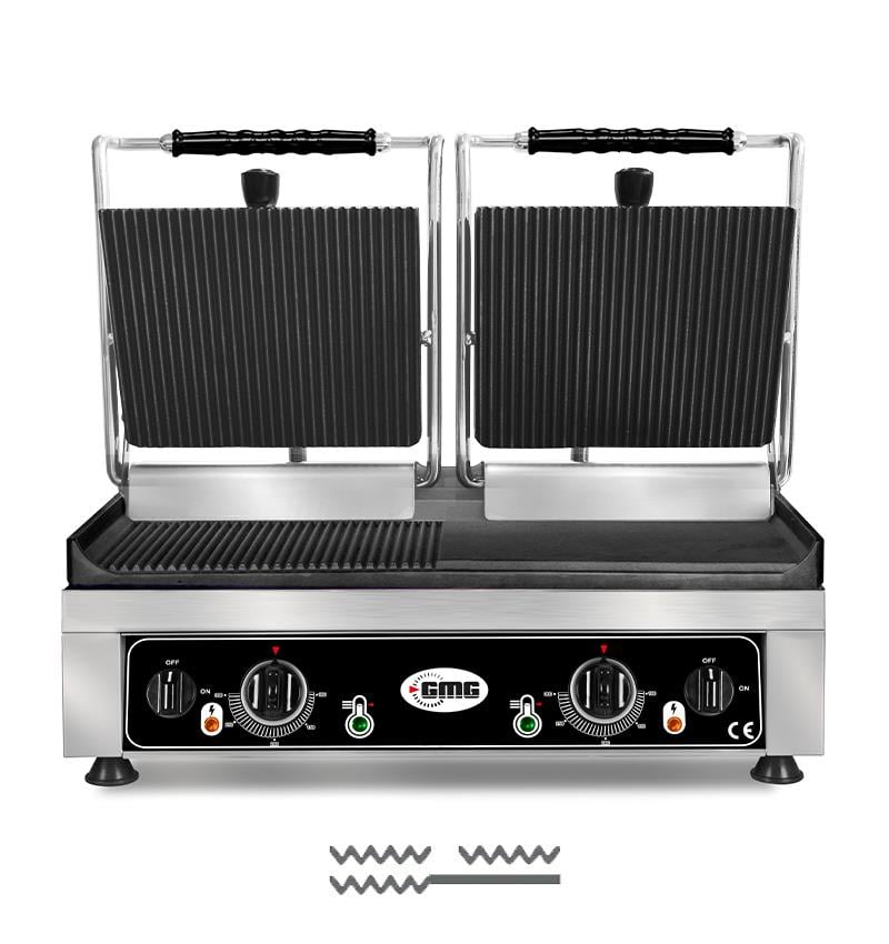 GMG KG 5530 DEG Tost Makinesi Alt Yüzey Yarı Oluk, Üst Yüzey Oluklu