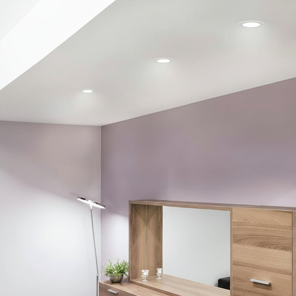 0202-15Y Sıva Altı LED Panel Camlı Yuvarlak 6500K