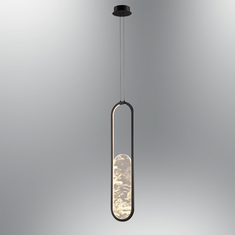 2869-2-19 Alabaster Tekli Sarkıt 70*20 Siyah
