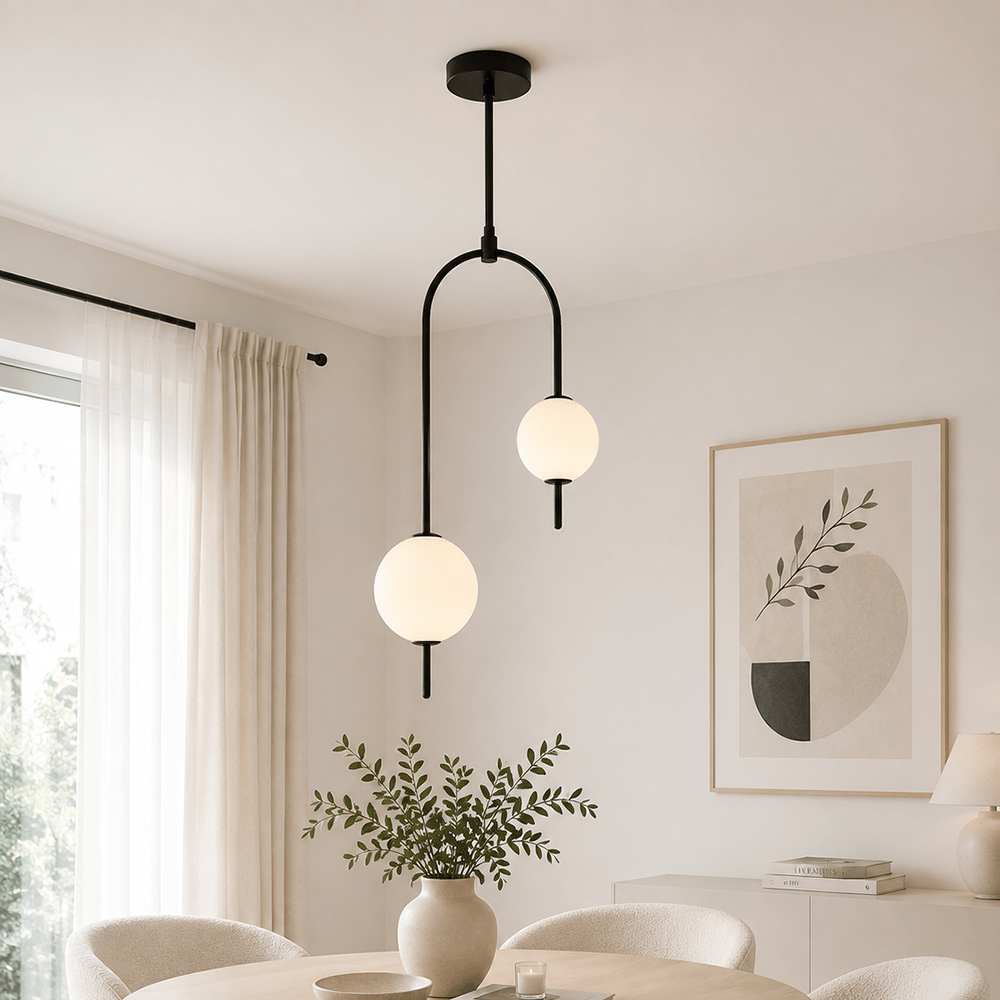 3121-2A Stell 2 Camlı Sarkıt Siyah 