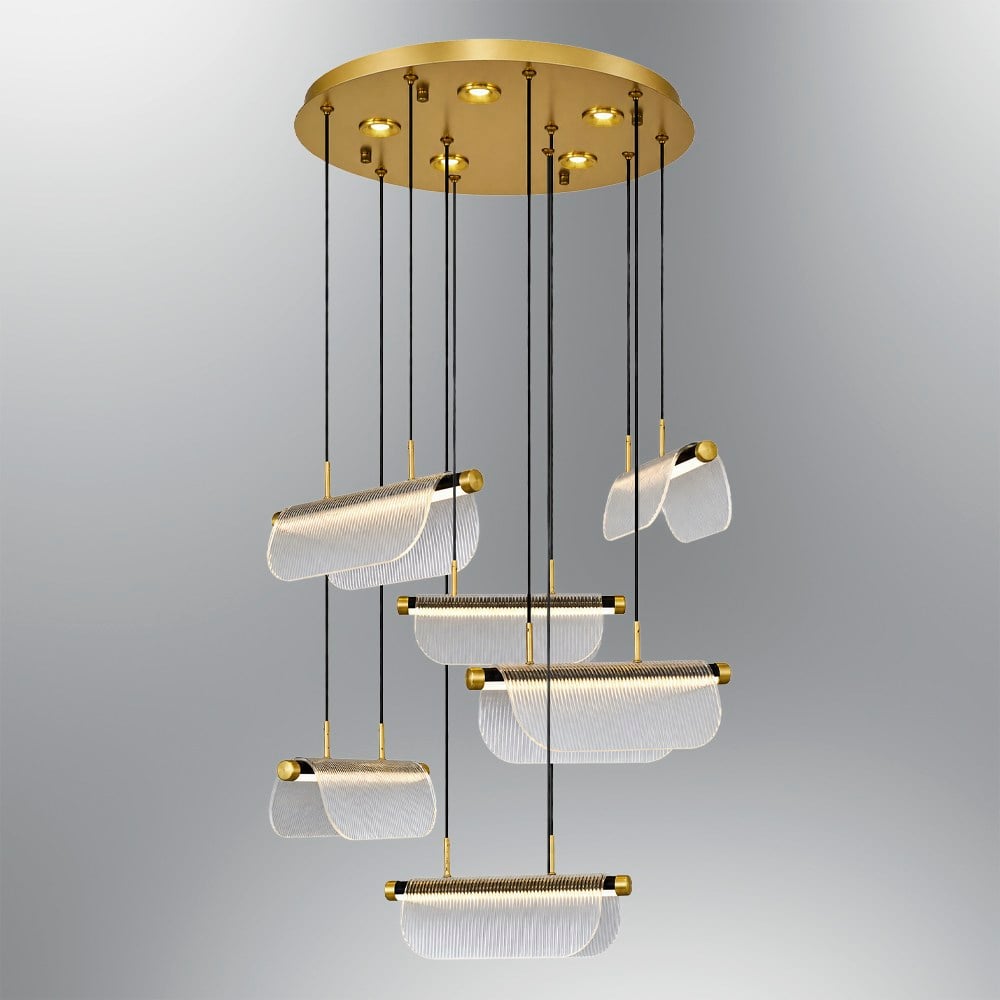 3244-6A-21 Elena 6'lı Sarkıt Şeffaf