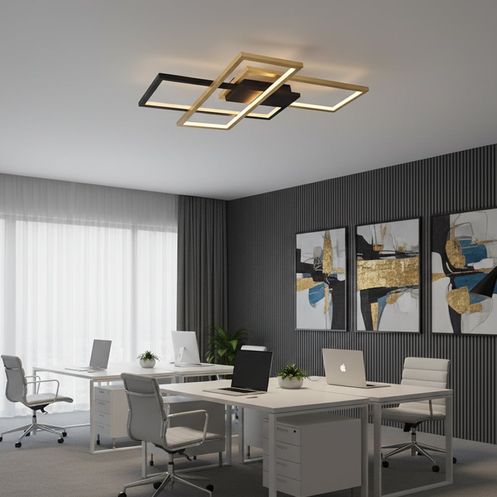 4158-1-20 Square 3'Lü Plafonyer Eskitme