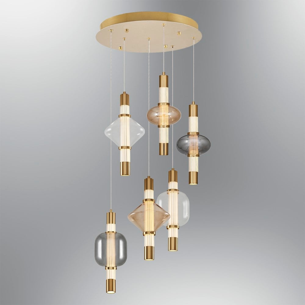 W2859-6A-ACCBAB-03 Anisa 6'lı Sarkıt Sarı