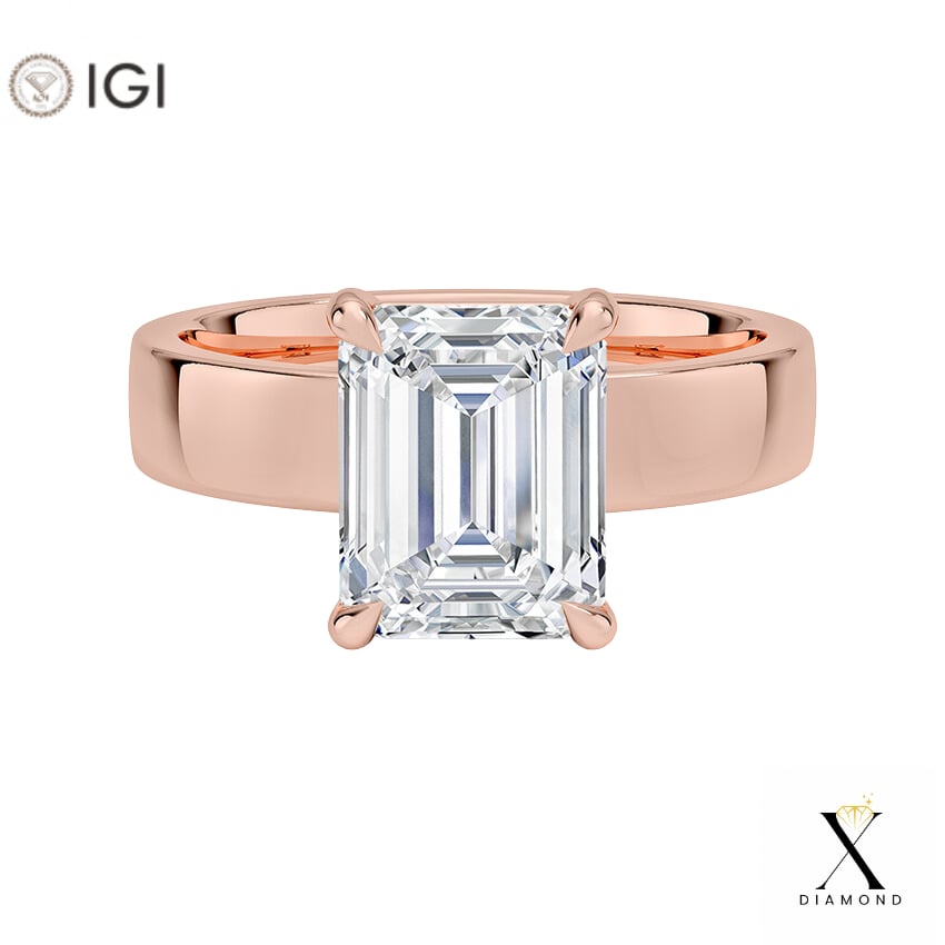 2.00 karat F Vvs2 Baget Tektaş pırlanta yüzükXDiamondYüzükler