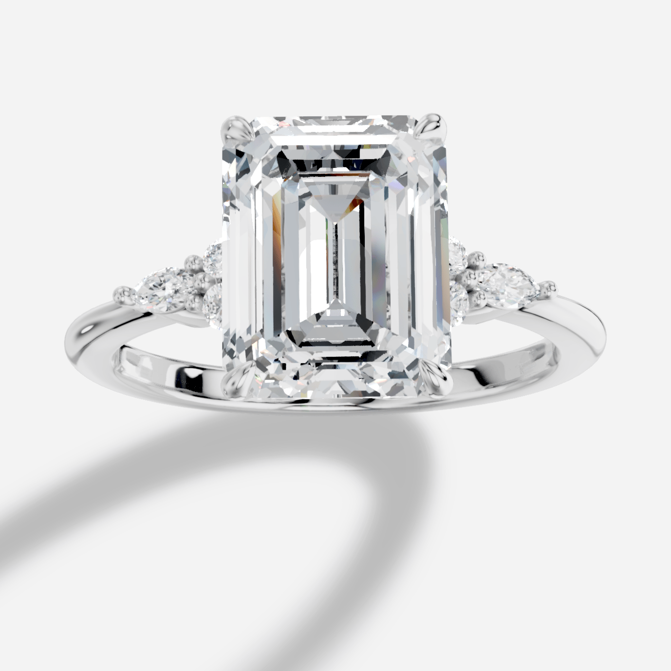 Liora Emerald Kesim Exclusive Laboratuvar Pırlanta Yüzük | X Diamond