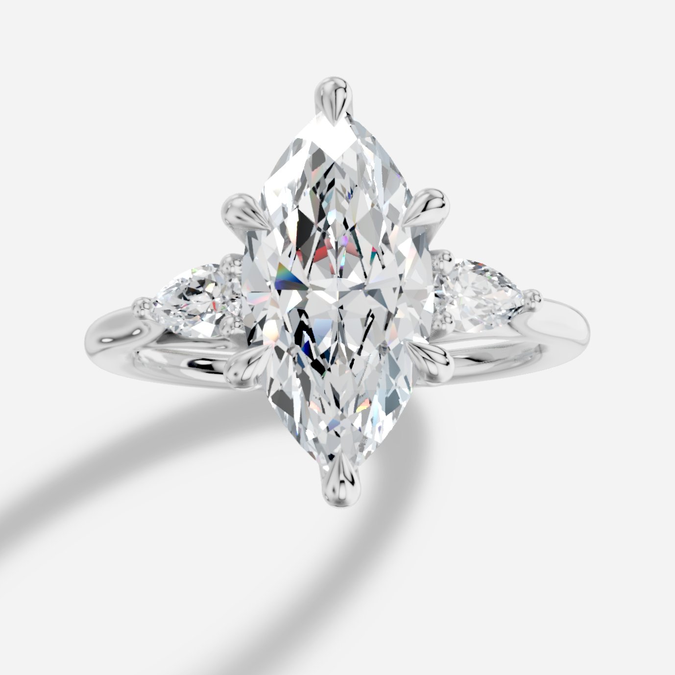 Celeste Markiz Kesim Exclusive Laboratuvar Pırlanta Yüzük | X Diamond
