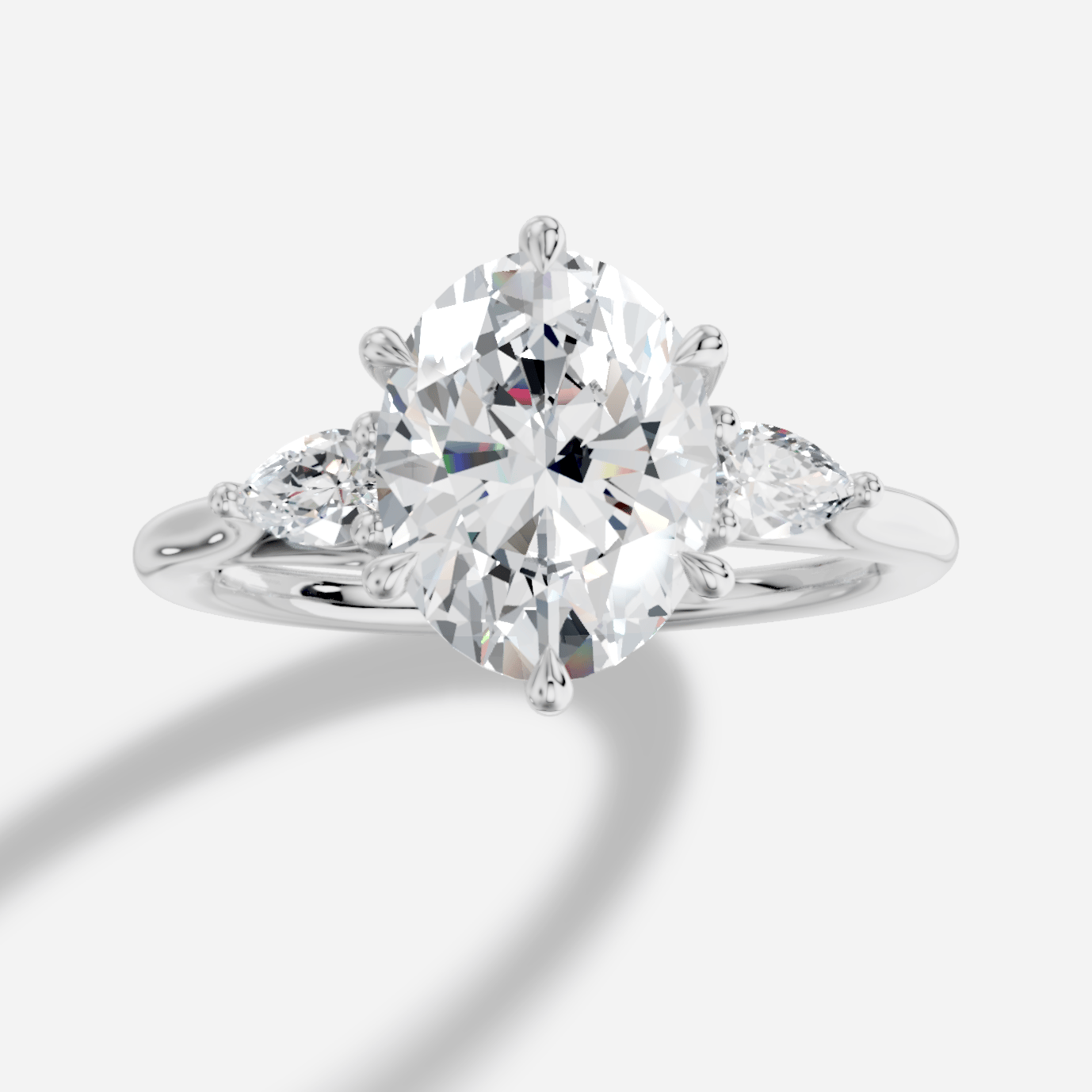 Celeste Oval Kesim Exclusive Laboratuvar Pırlanta Yüzük | X Diamond
