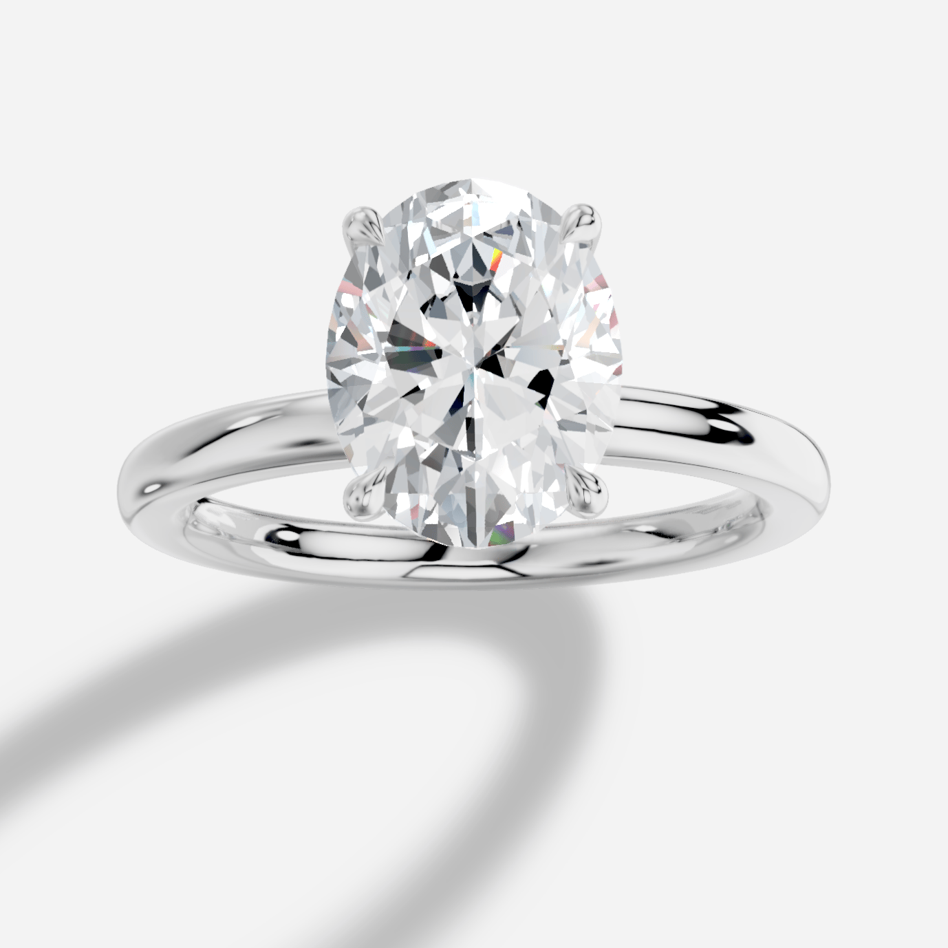 Elysium Oval Kesim Laboratuvar Pırlanta Yüzük | X Diamond