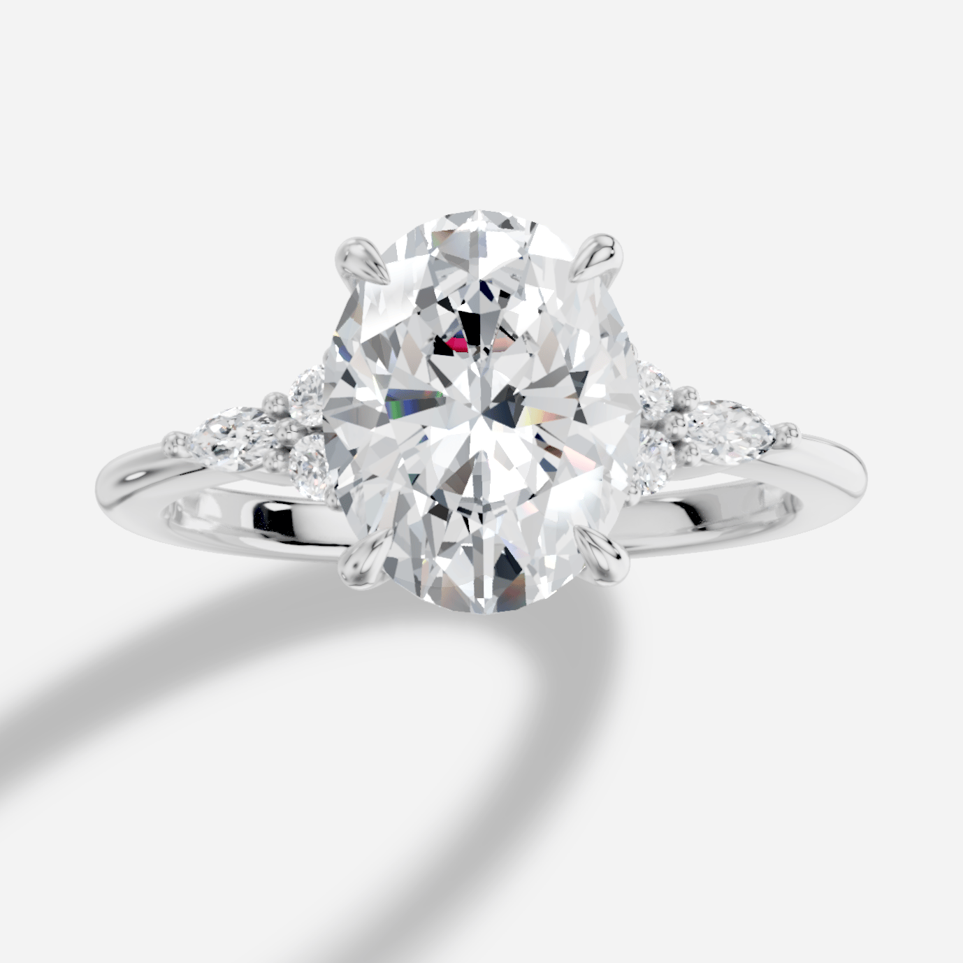 Liora Oval Kesim Exclusive Laboratuvar Pırlanta Yüzük | X Diamond