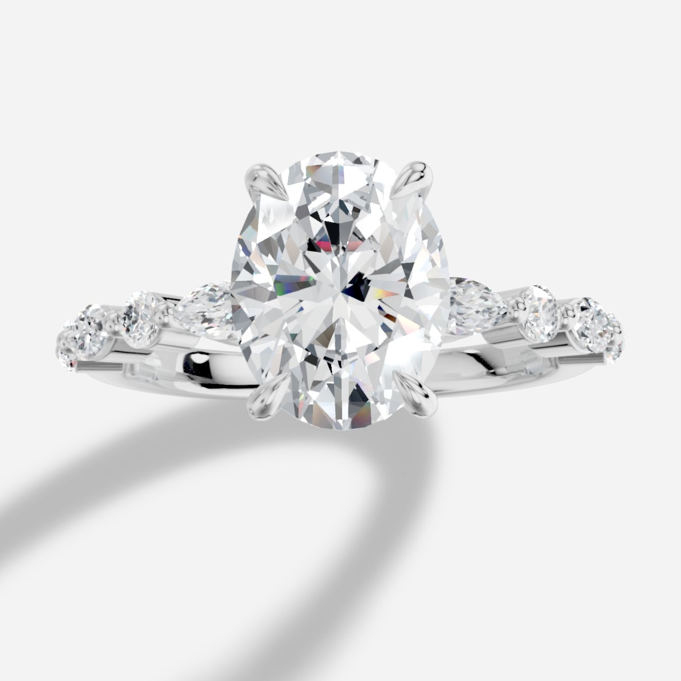 Royelle Oval Kesim Exclusive Laboratuvar Pırlanta Yüzük | X Diamond