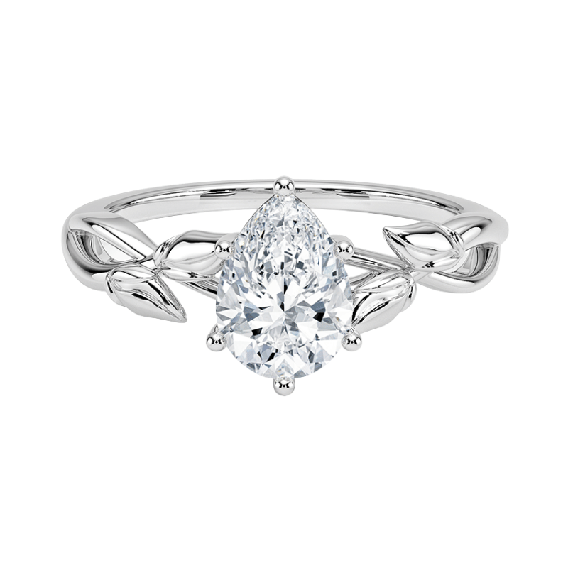 13031013 Laboratuvar Pırlantası Tektaş Yüzük | 1.00 karat Damla | Acantha | Xdiamond