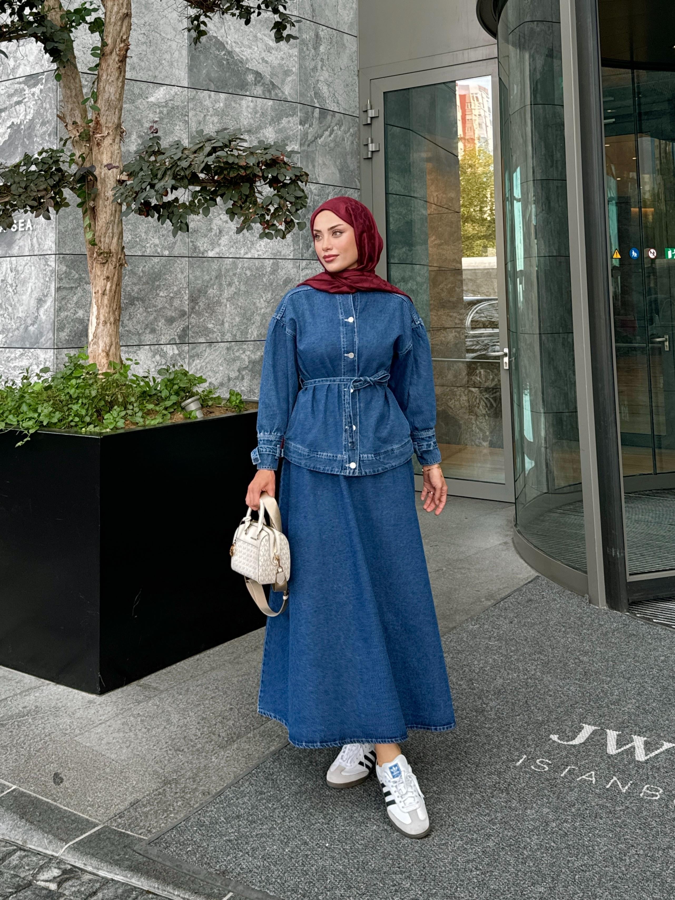 Denim Etekli Takım