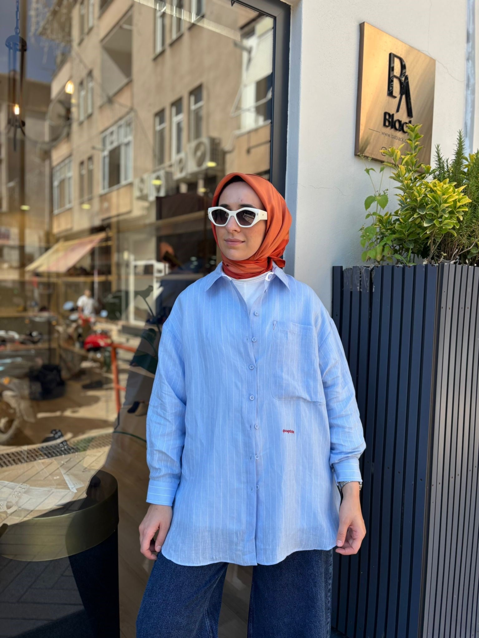 26SS220 Mila Kadın Gömlek Mavi