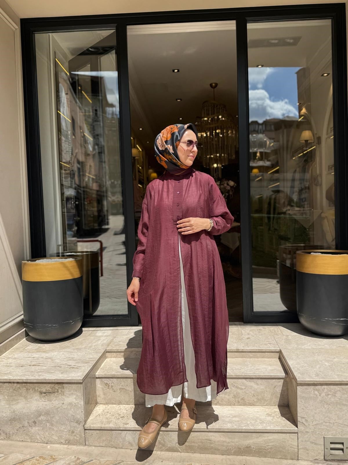 26SS243 Lina Kadın Tunik Mürdüm