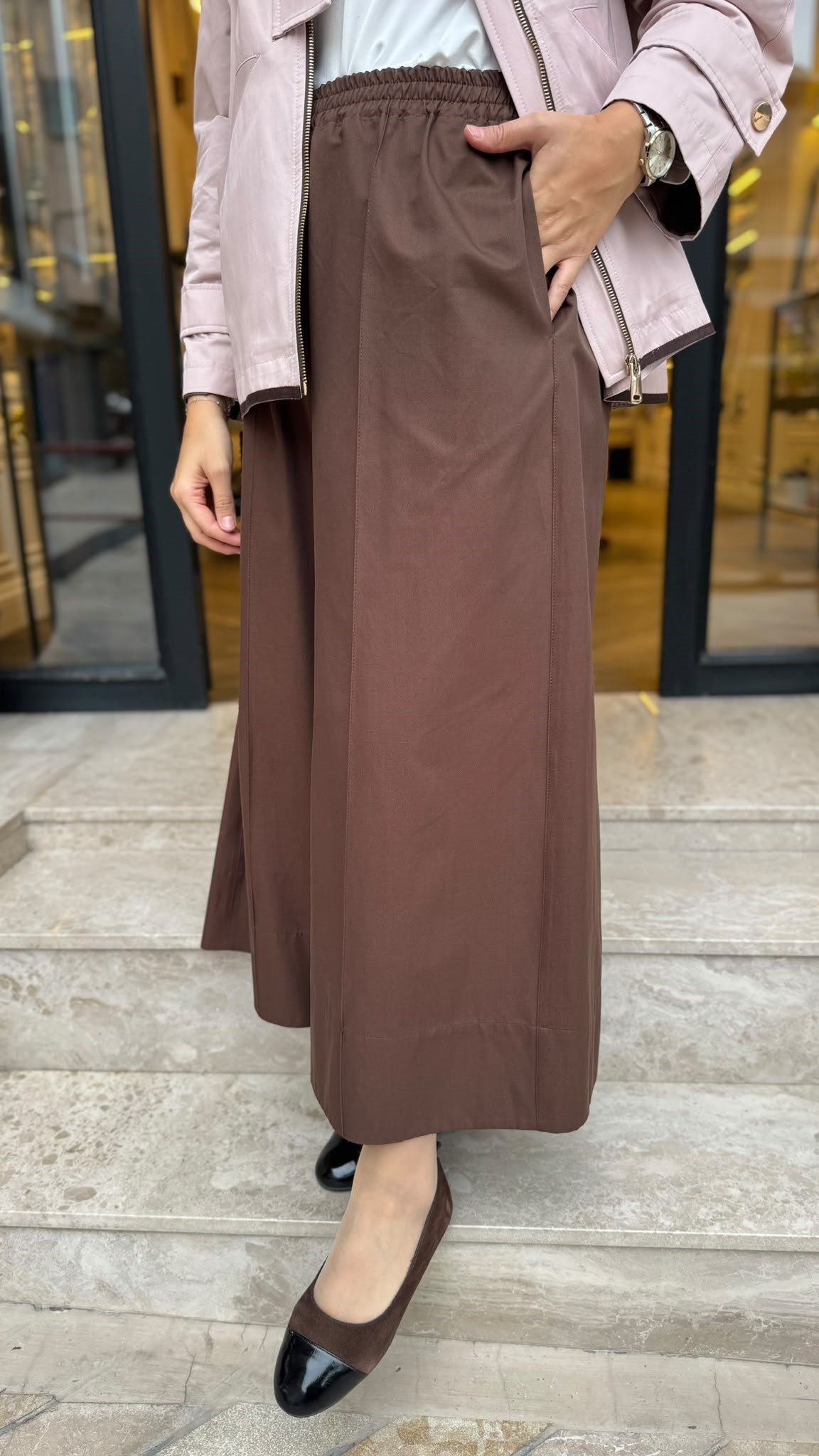 27FWPNT0020 Rowena Kadın Pantolon Kahve