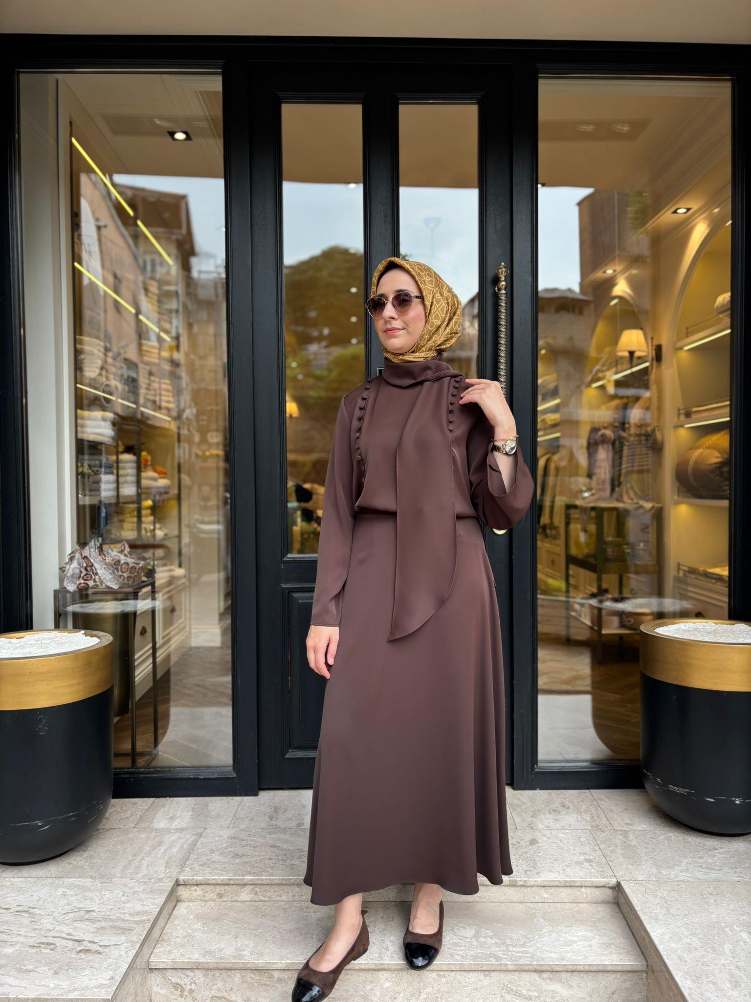 TD2207 Misse Brit Kadın Takım Kahve