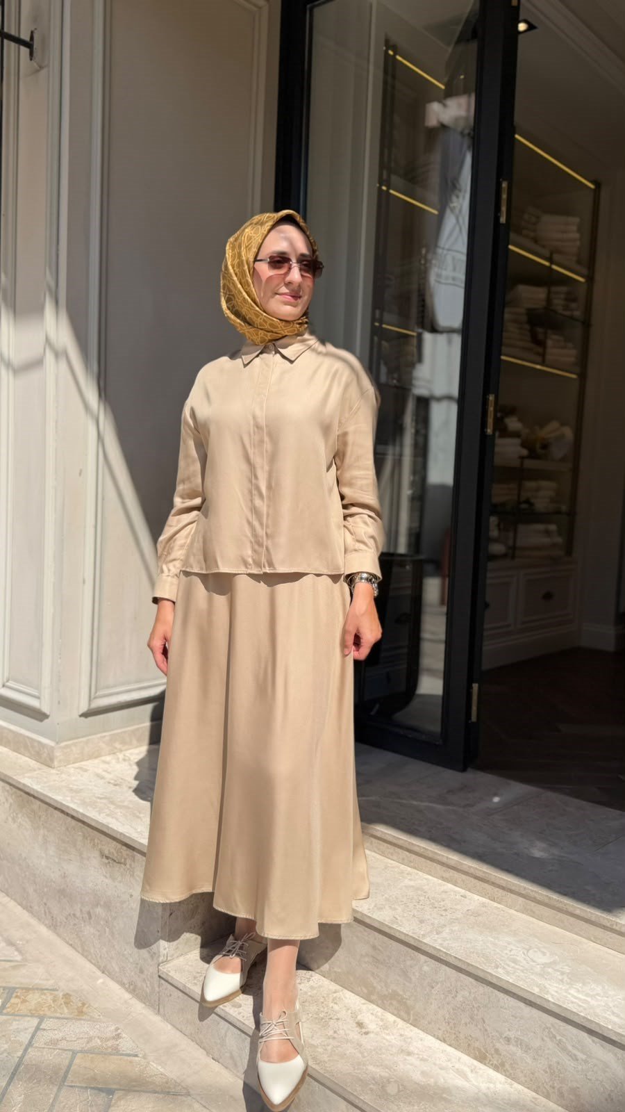 TD26Y05000058 Naly Etekli Kadın Takım Taş Rengi