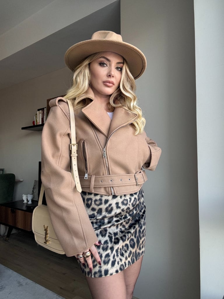 zara kaşe biker ceket