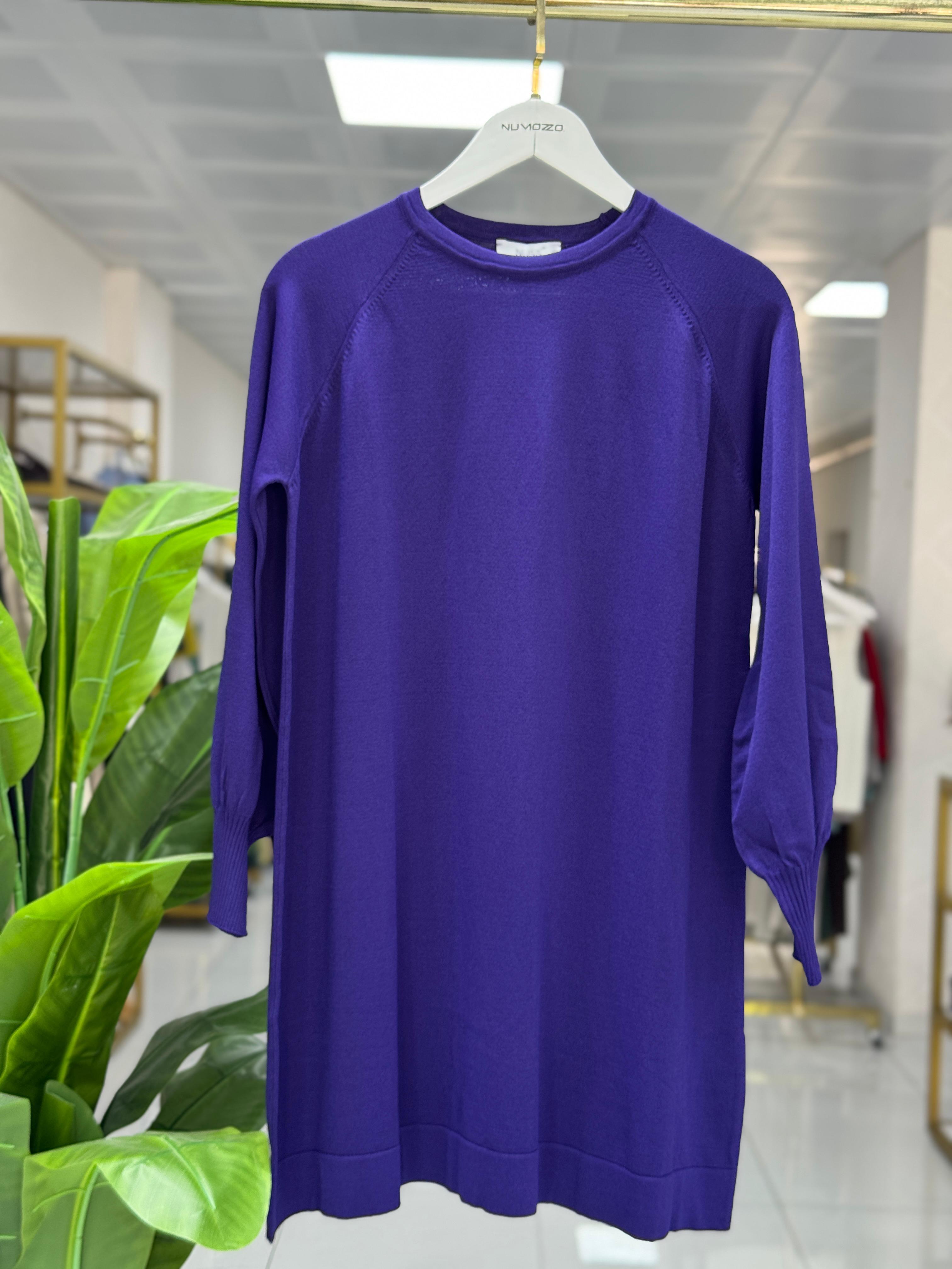 Balon Kol Merserize Tunik Mor