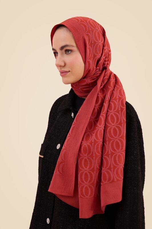 Bambunoor Kiremit Naia Pamuk Şal 70x210