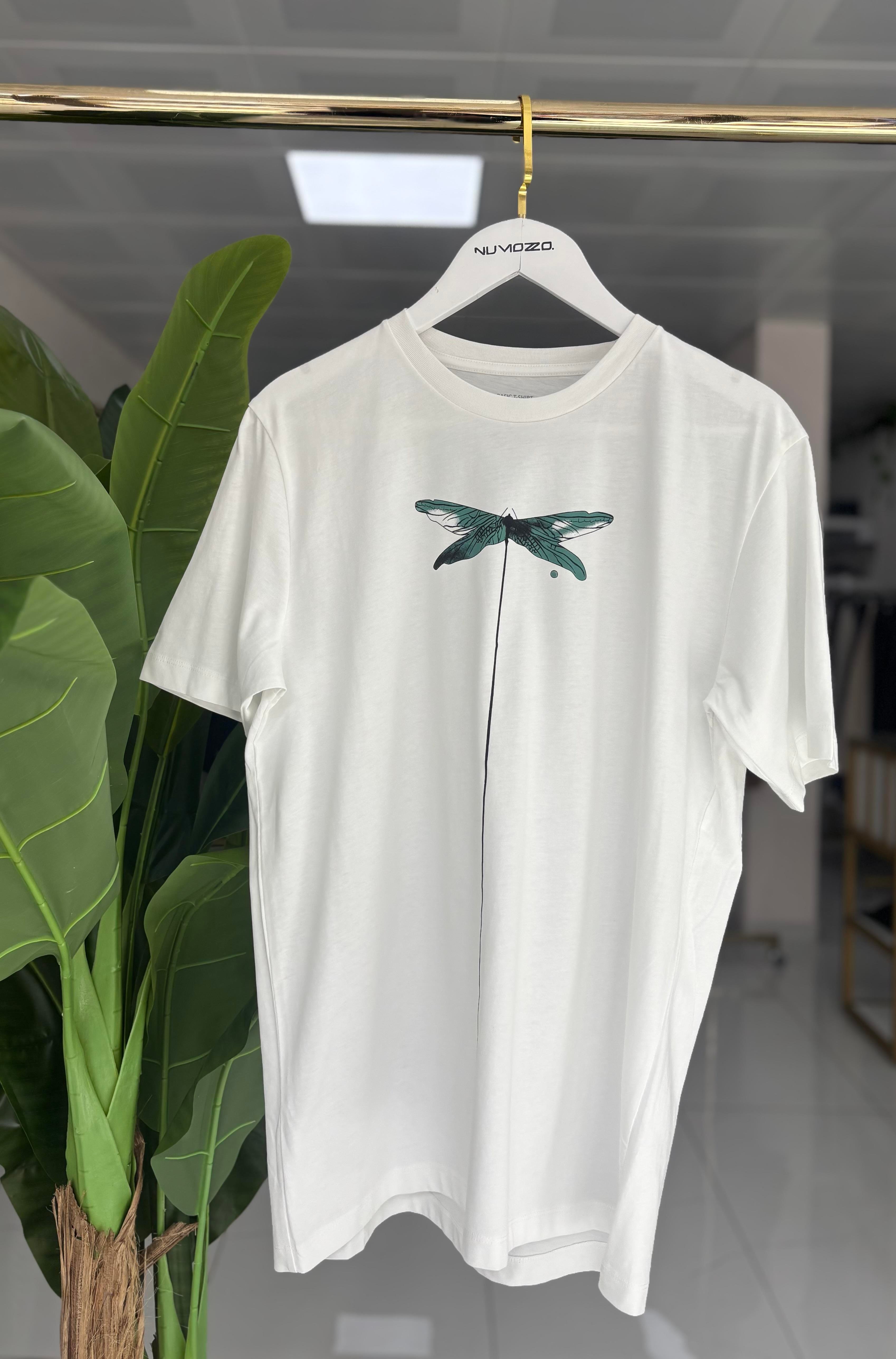 Cloche Baskılı Tişört Beyaz 