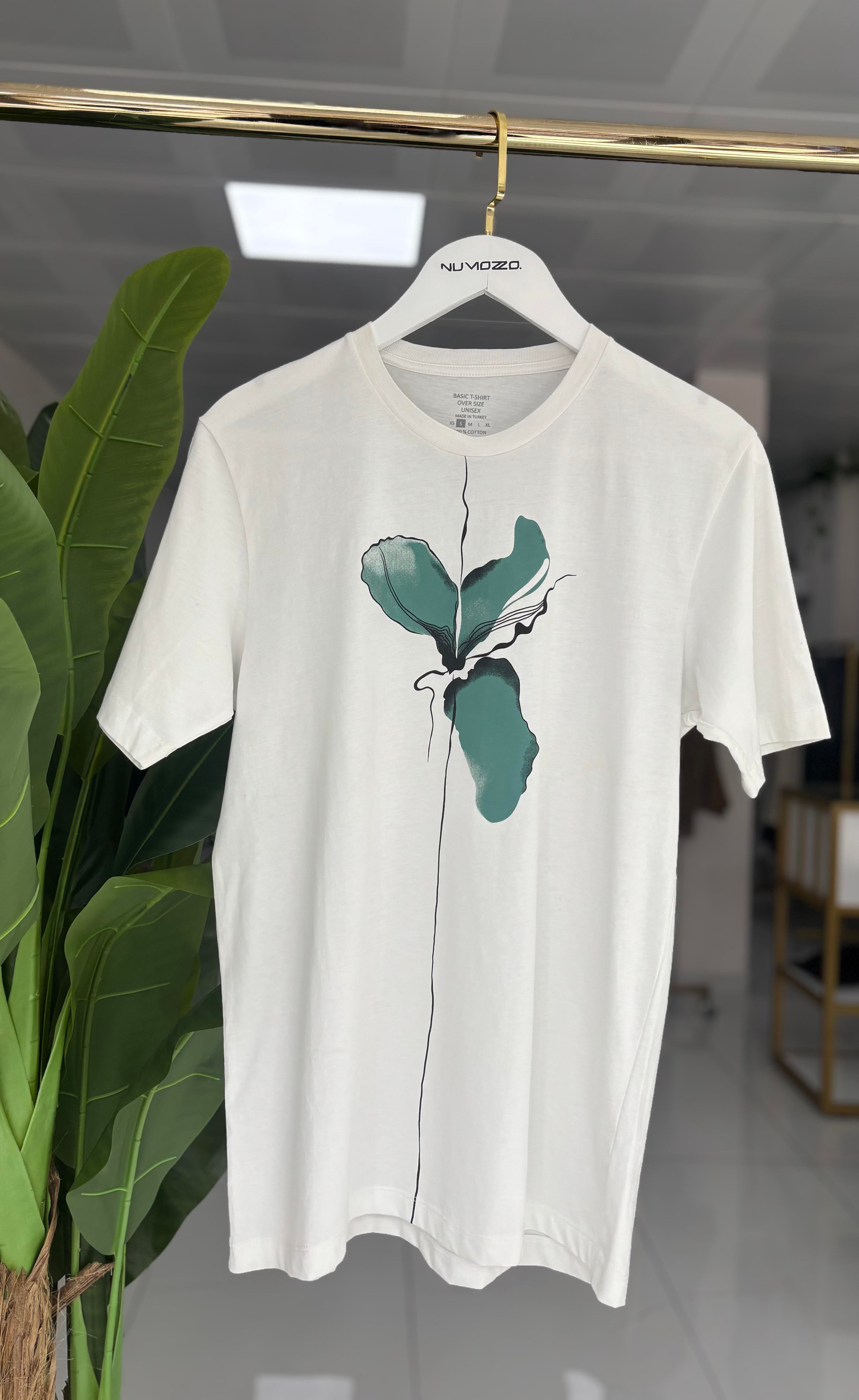 Cloche Baskılı Tişört Beyaz