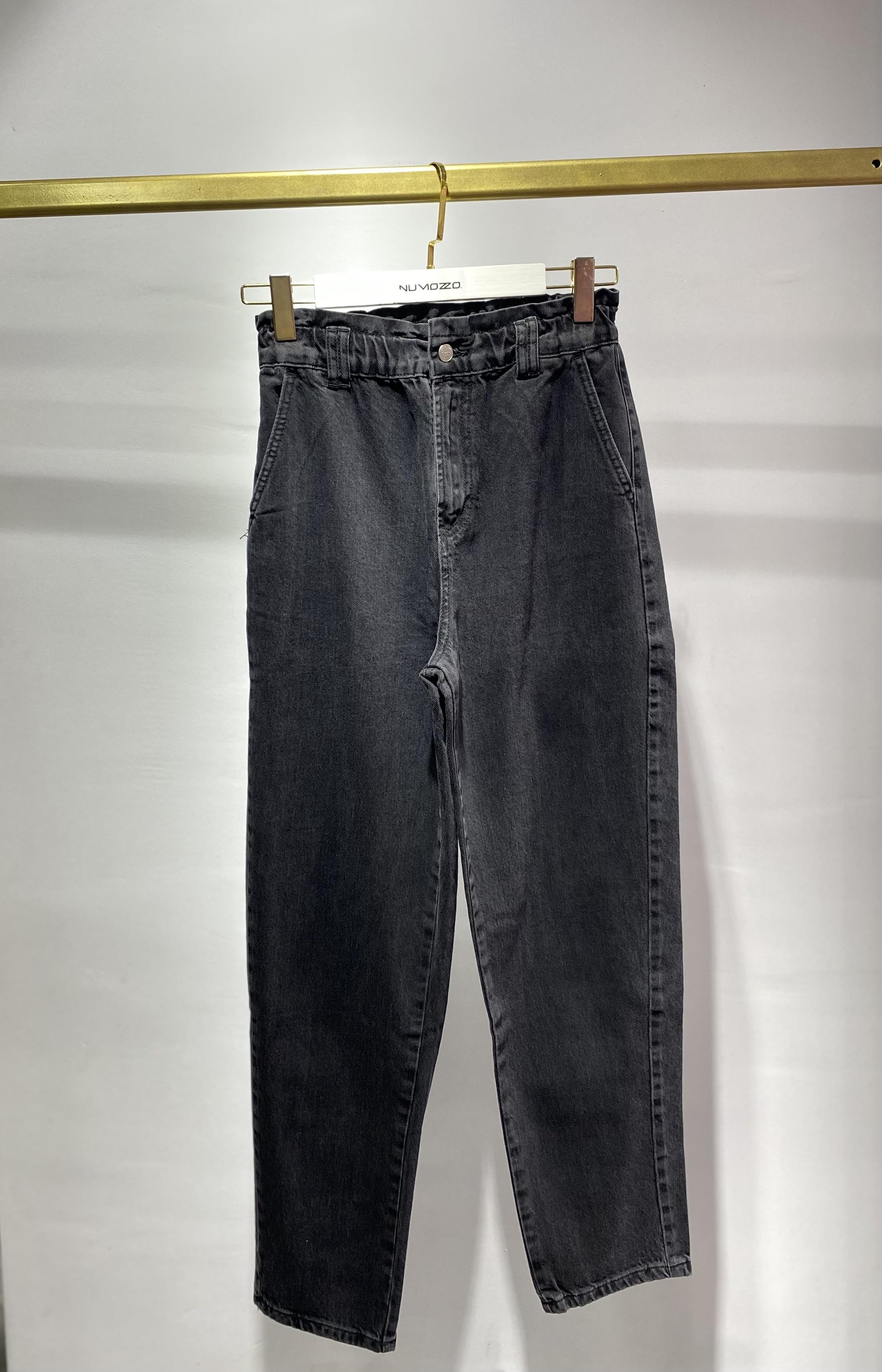 CLOCHE BELİ LASTİKLİ MOM JEAN