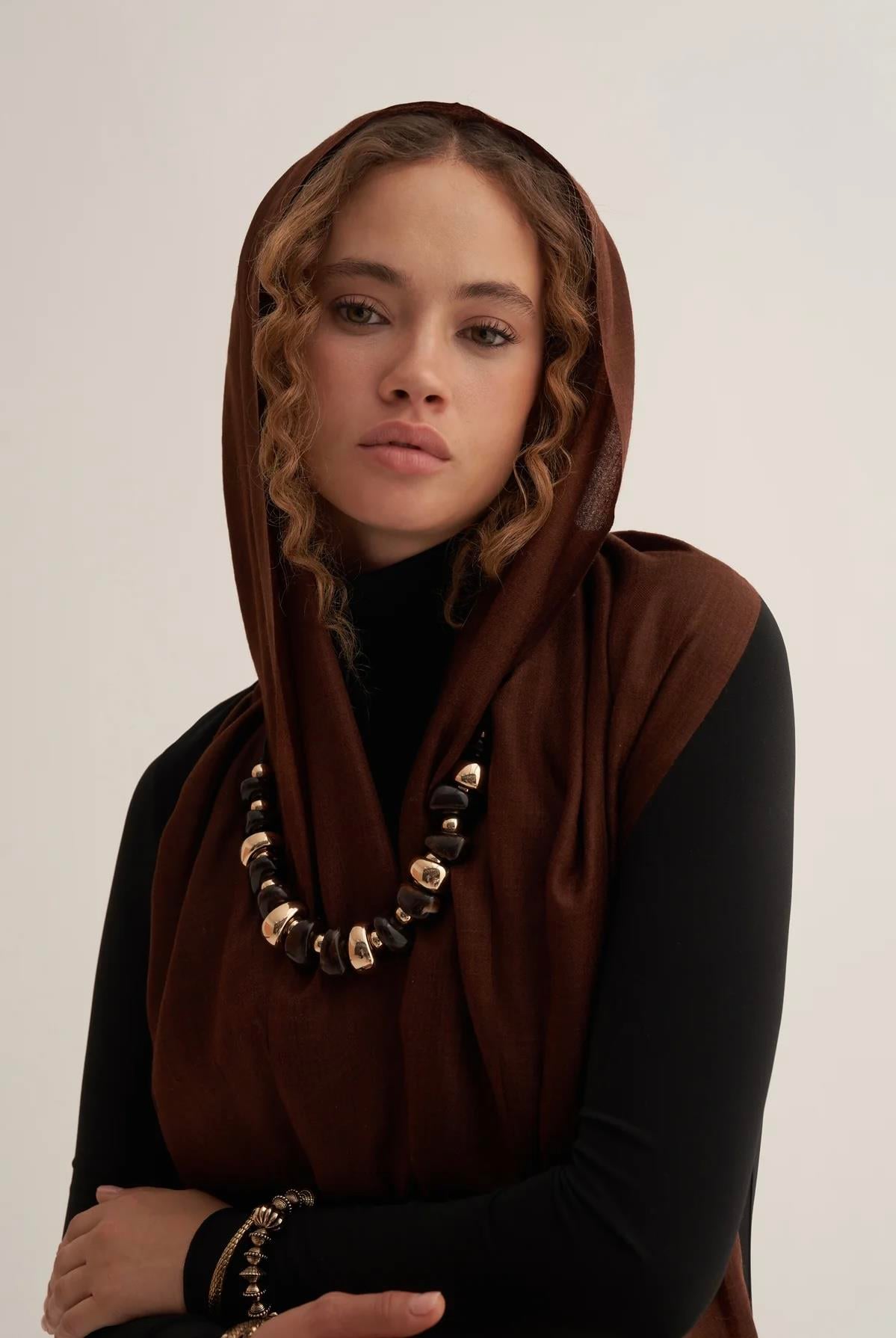 Dark Brown Soft Wool