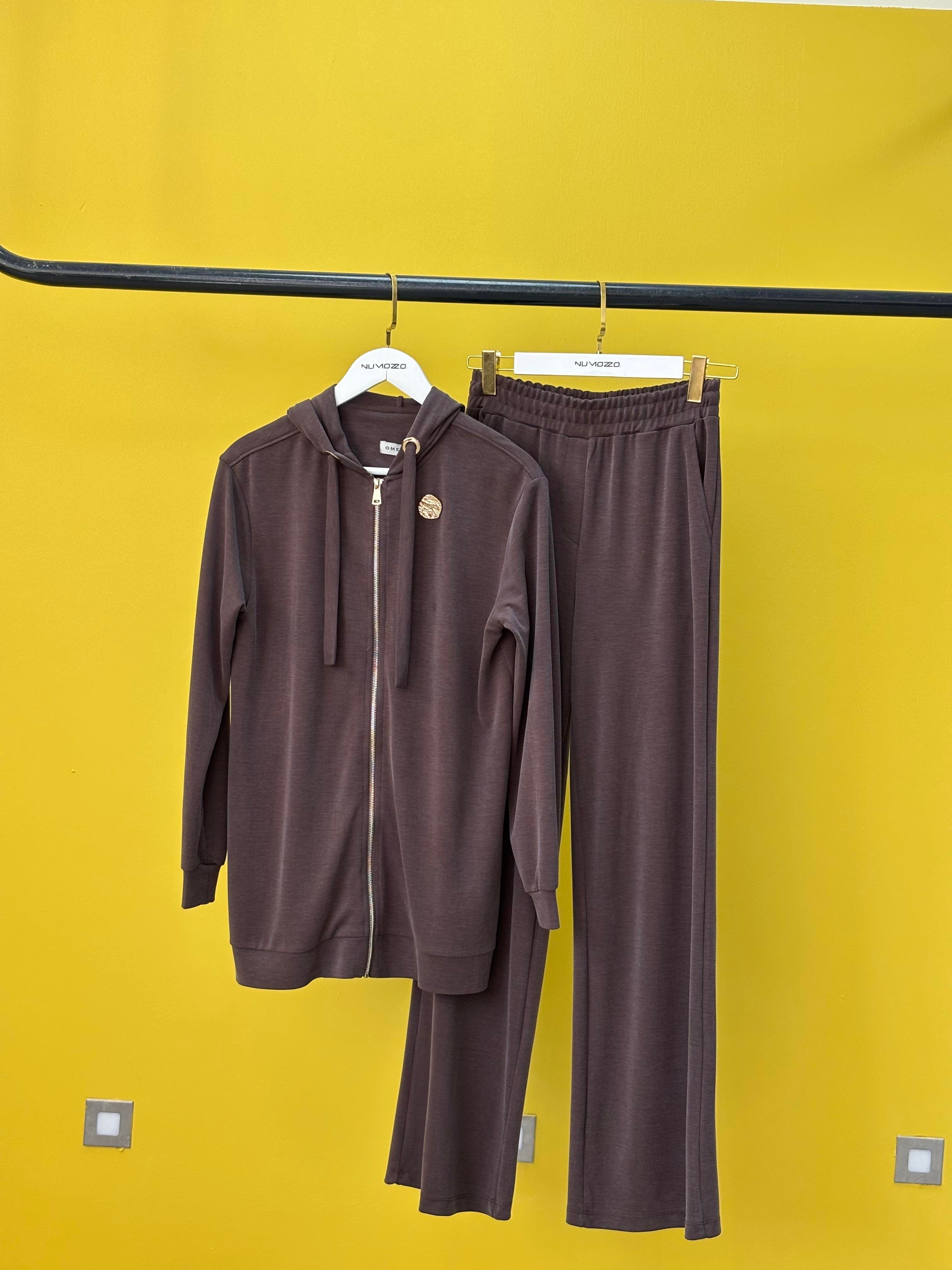 Fermuarlı Takım-Kahverengi