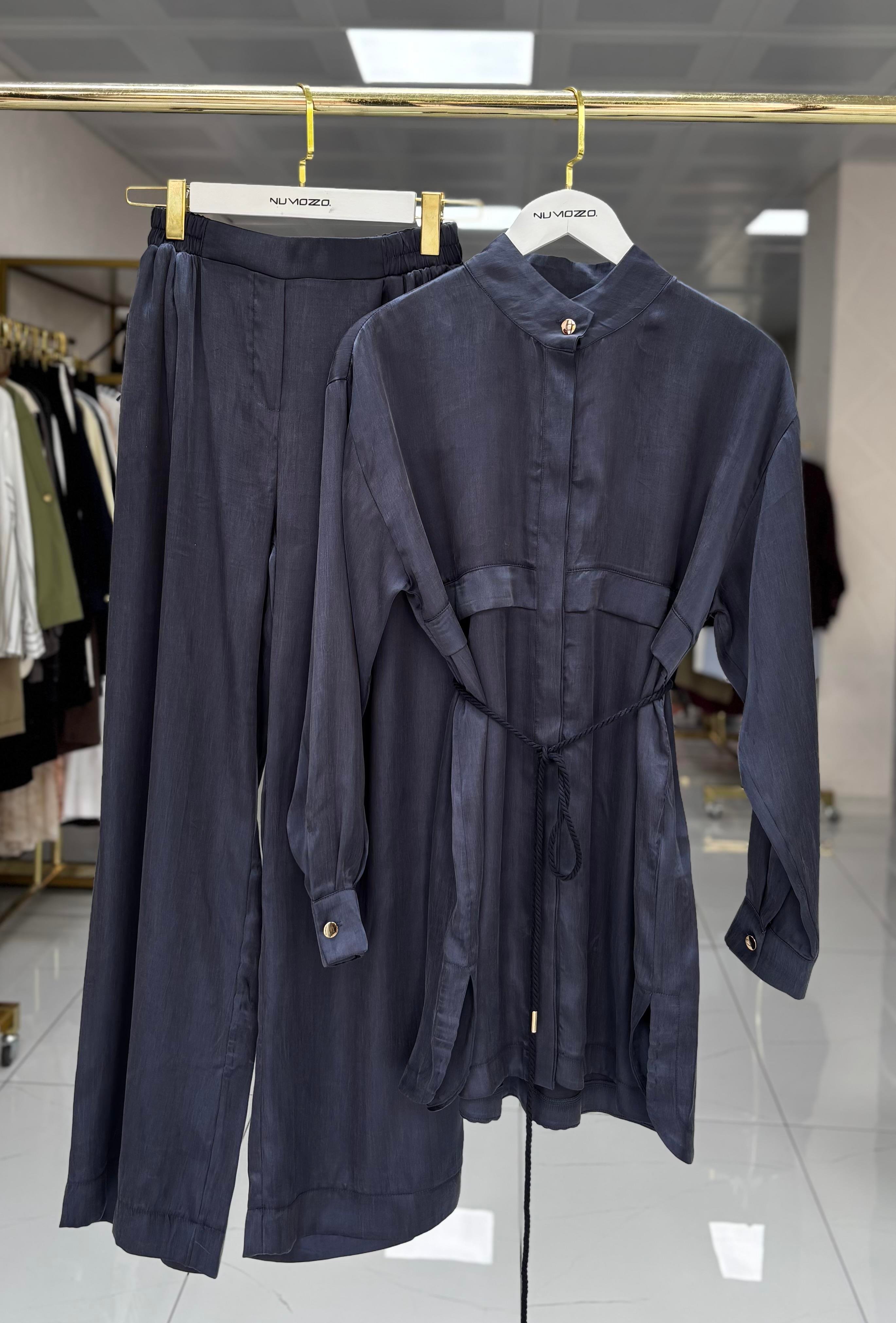 Jasmy Pantolonlu Takım Lacivert 