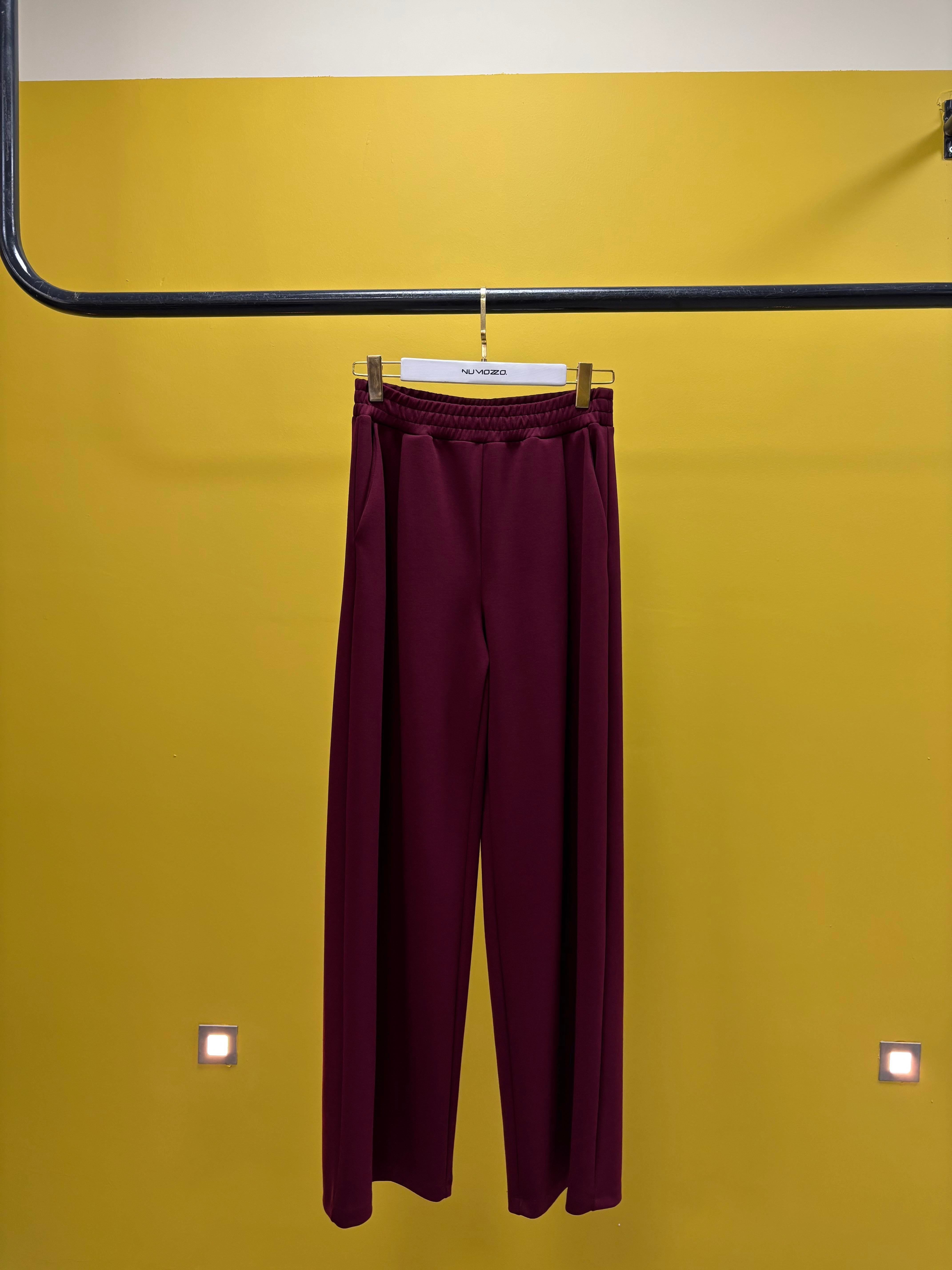 Jaylene Örme Pantolon Vişne