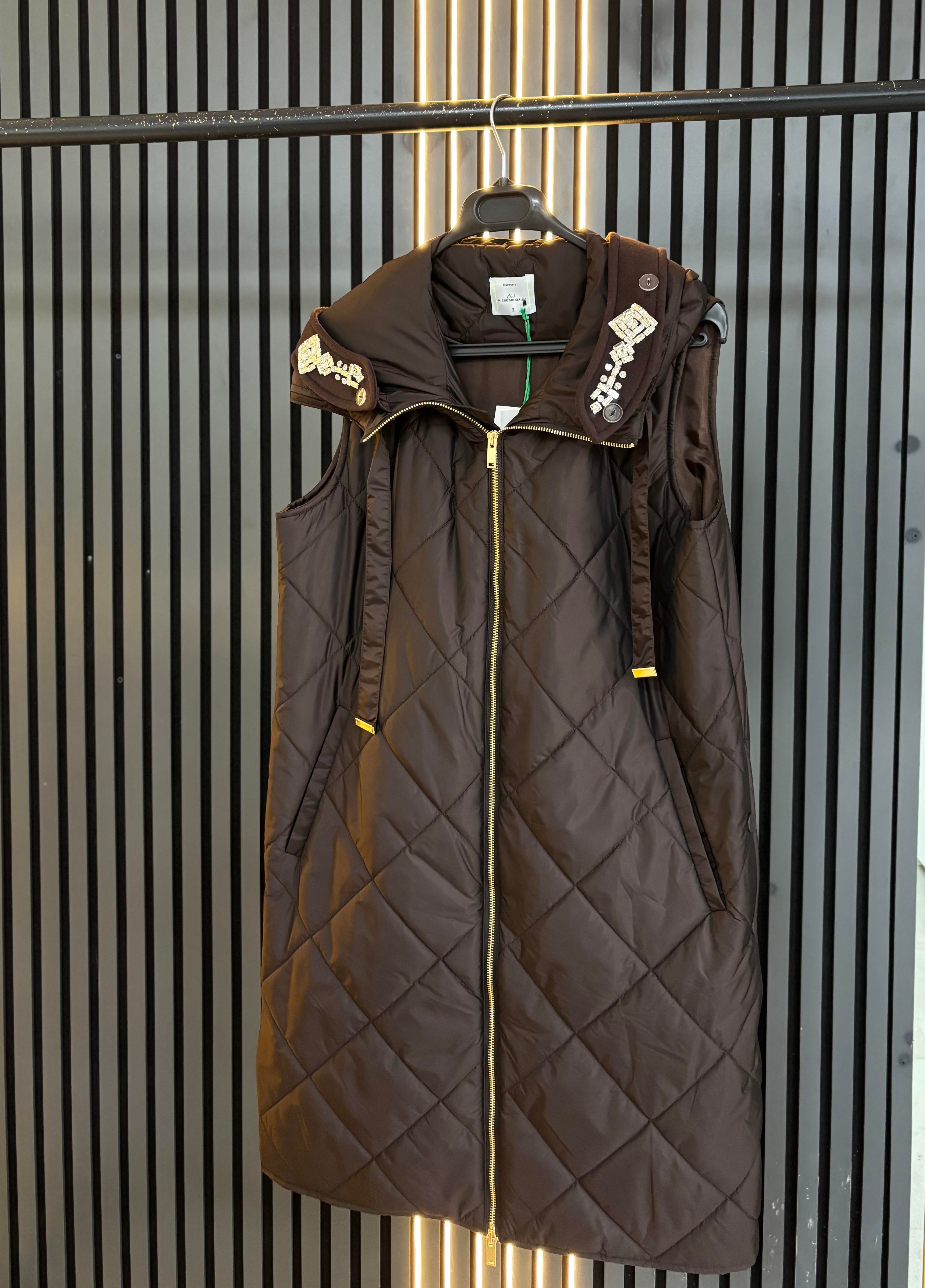 Kapitone Yelek-Kahverengi