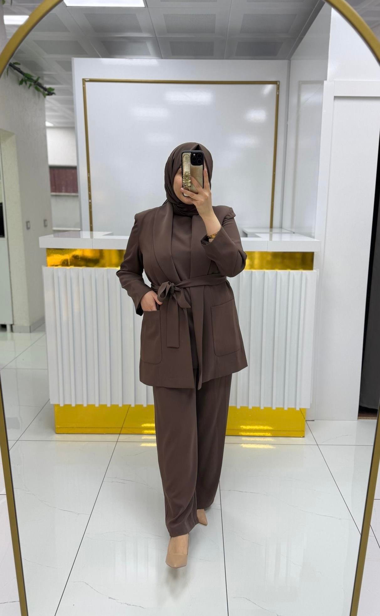 Lisa Exclusive 3'Lü Takım Kahve