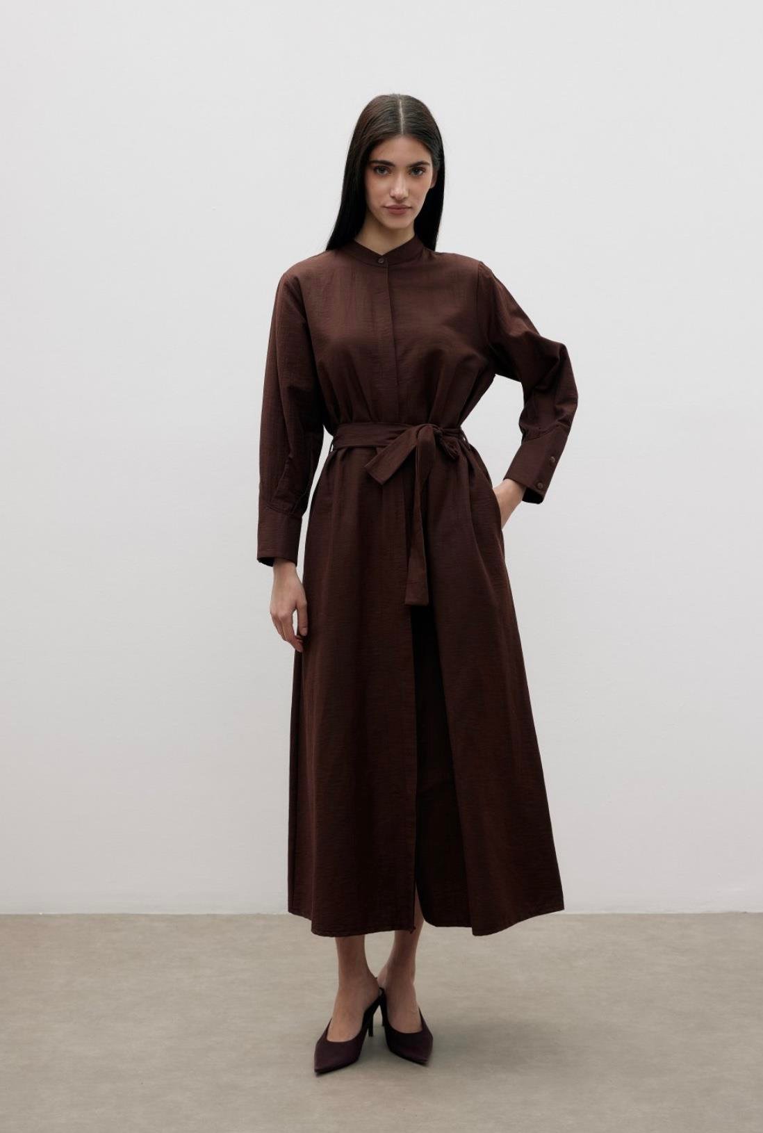 MerWish Vietnam Elbise Acı Kahve