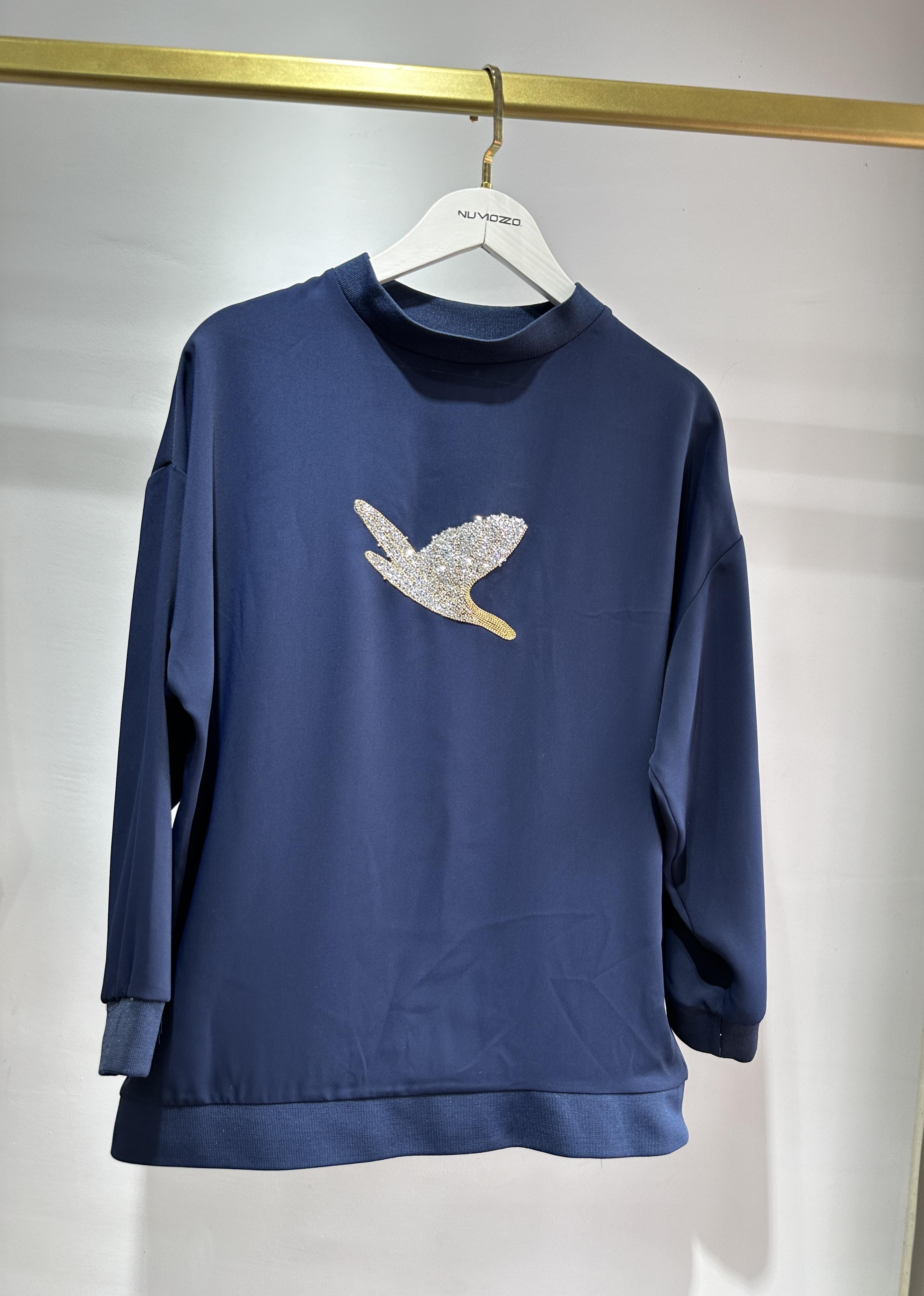 MİSSEMRAMİSS AKSESUARLI SWEATSHİRT LACİVERT 