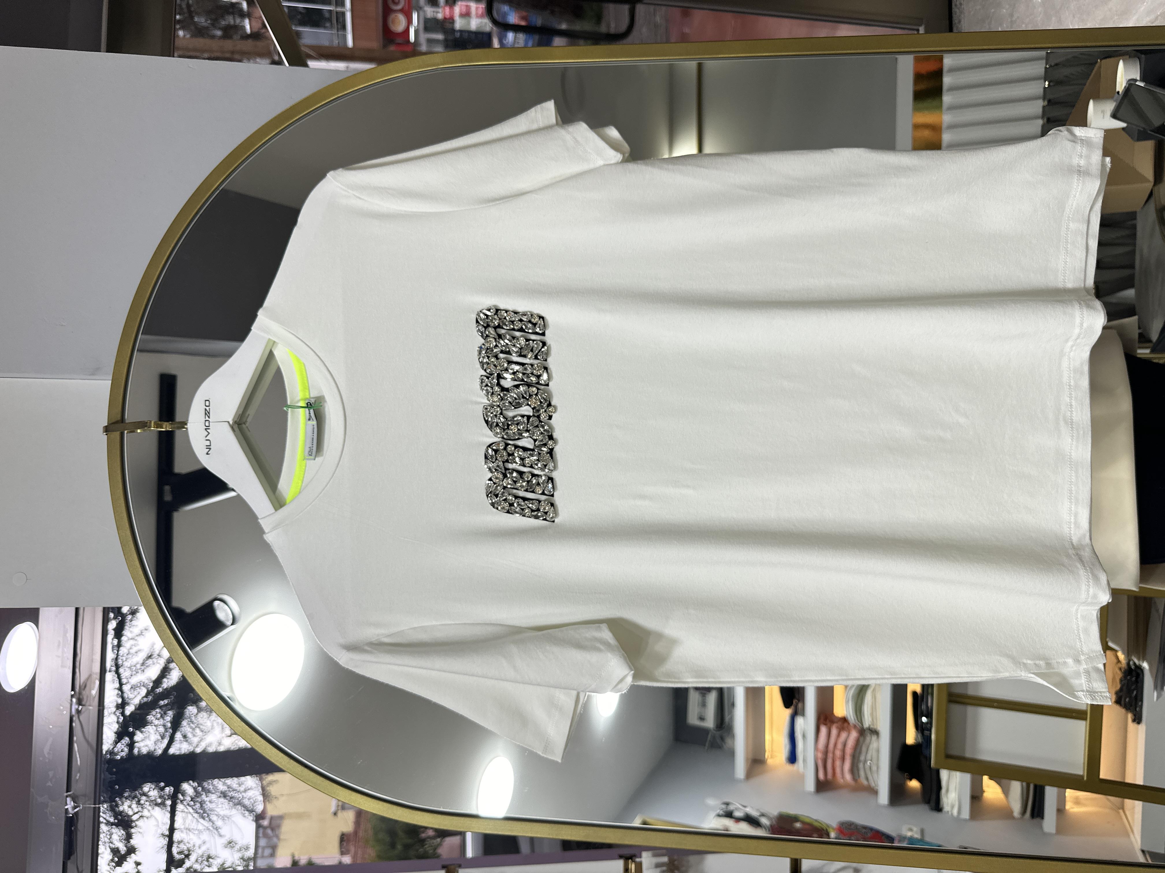 MİSSEMRAMİSS MSSM TAŞLI TSHIRT EKRU