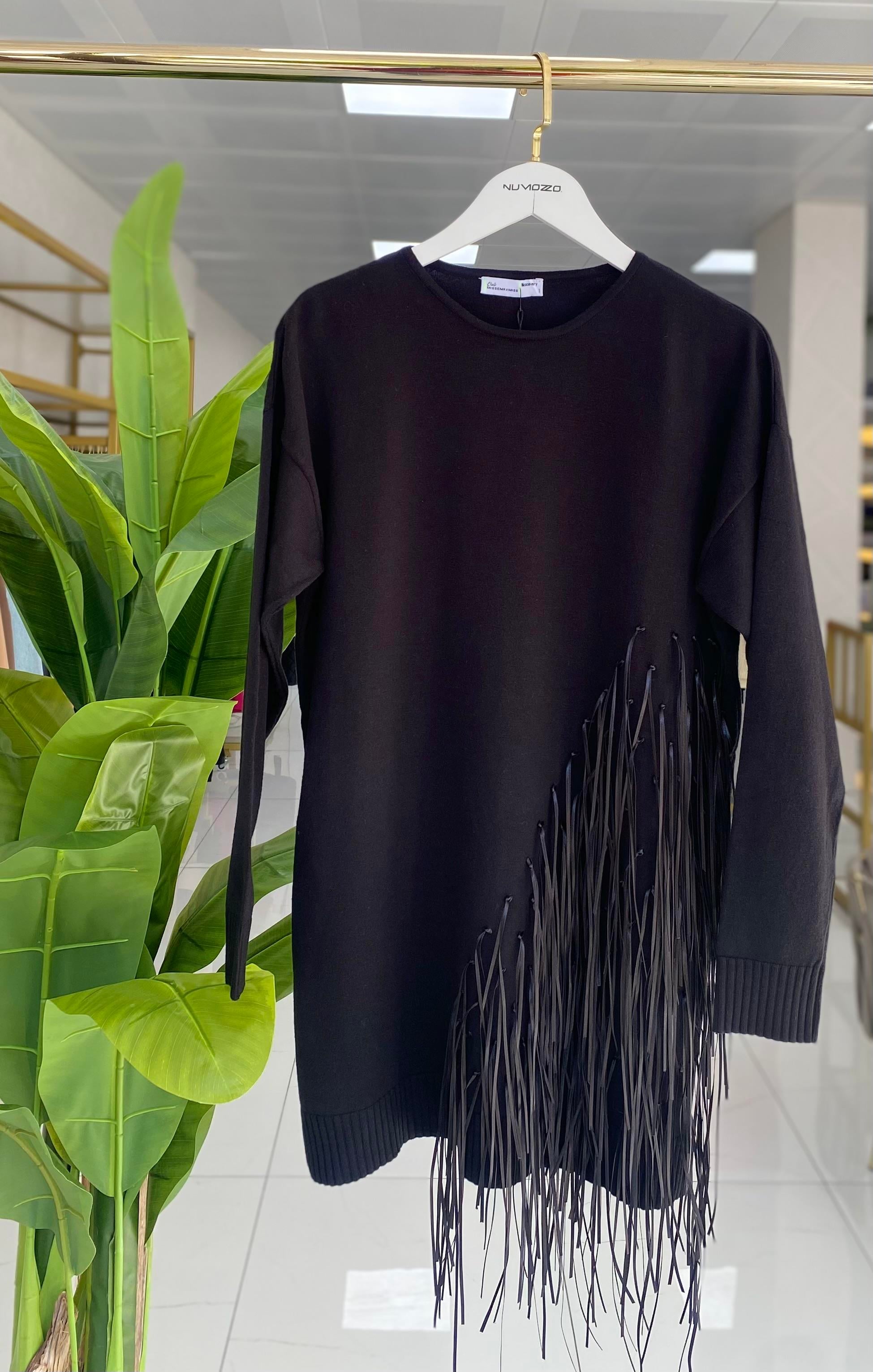 Missemramiss Rope Basic Triko Kazak Siyah