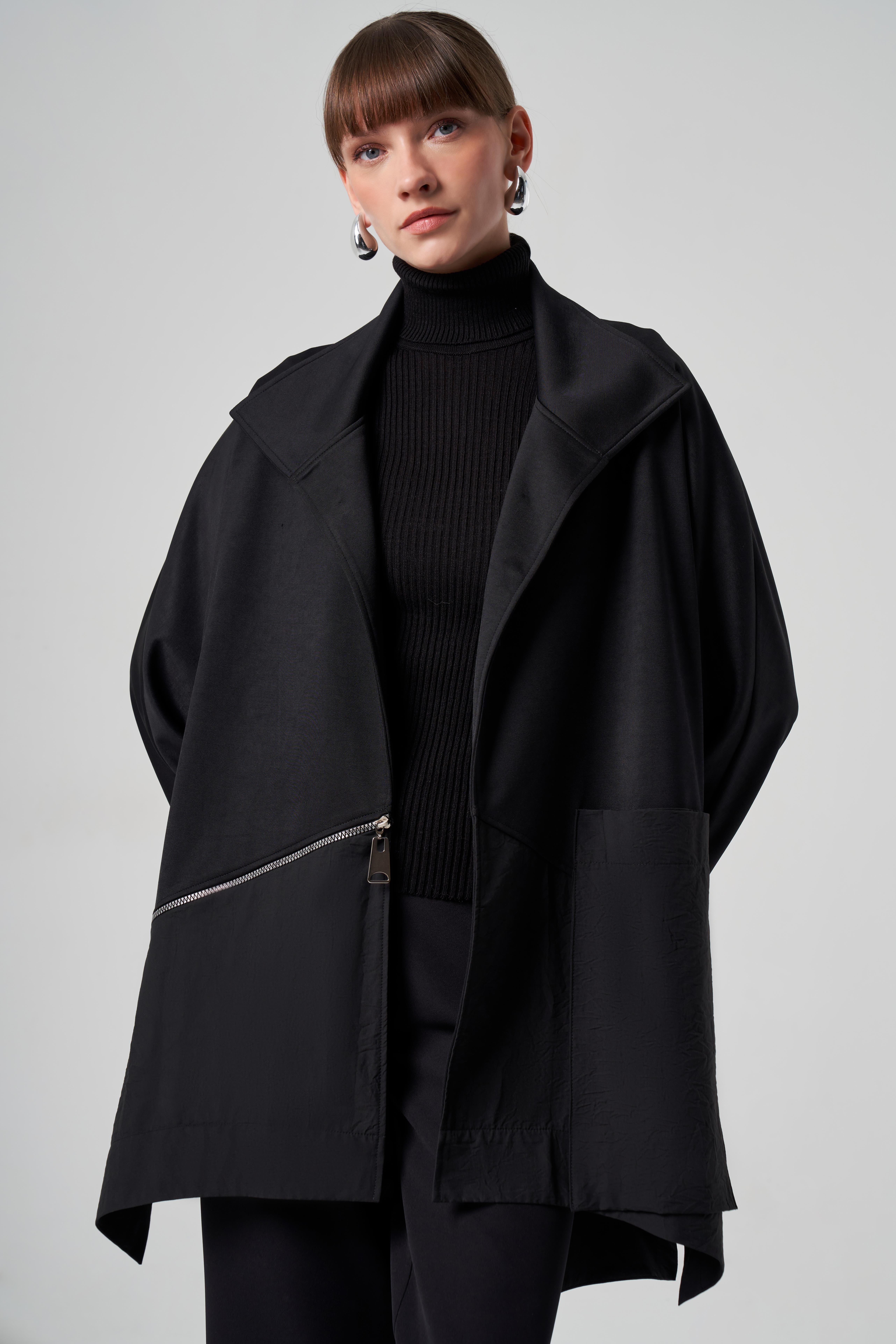 Nuss Fermuar Detaylı Kap Siyah