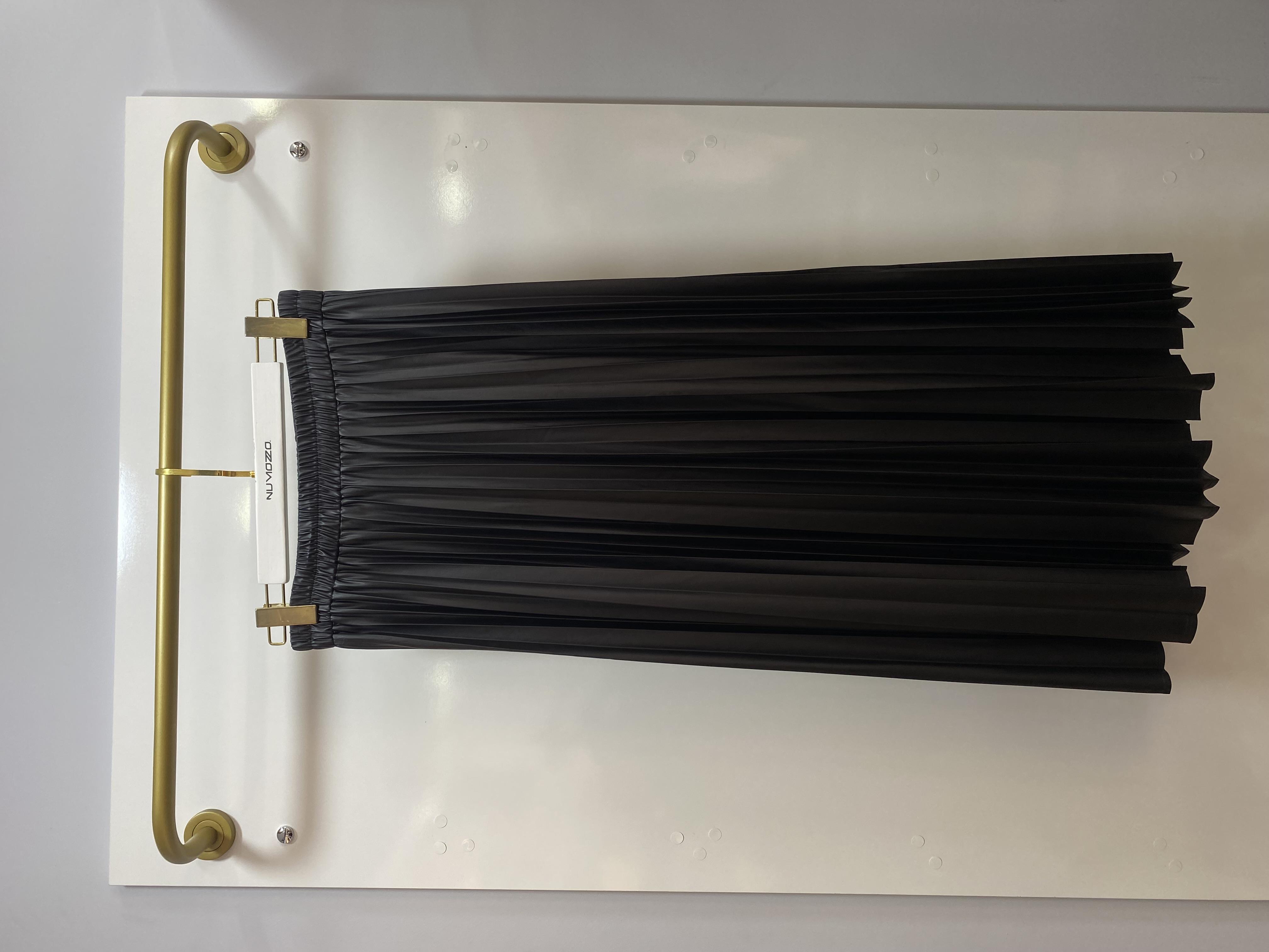 PLİSELİ DERİ ETEK 