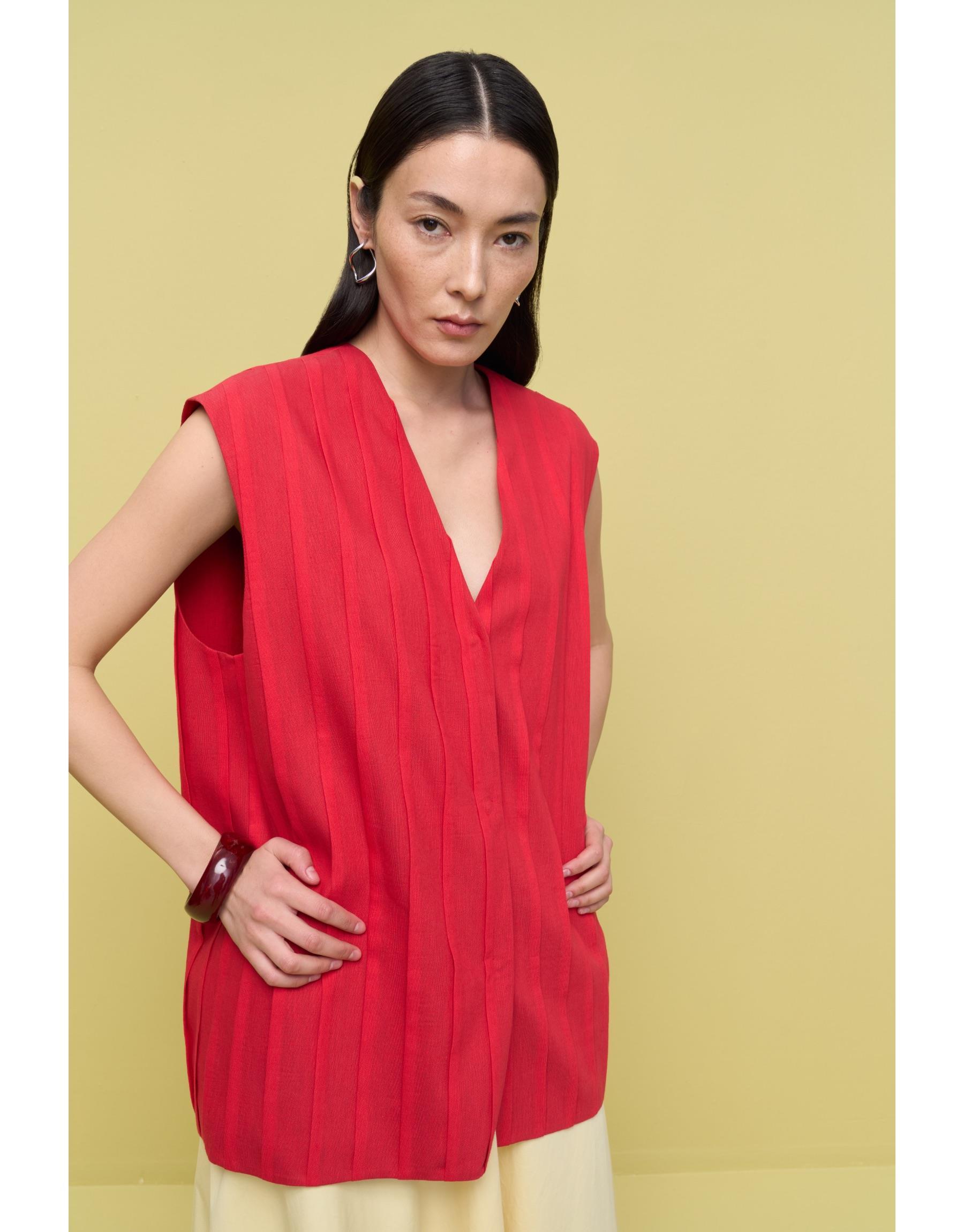 Serpent Keten Yelek Nar Çiçeği