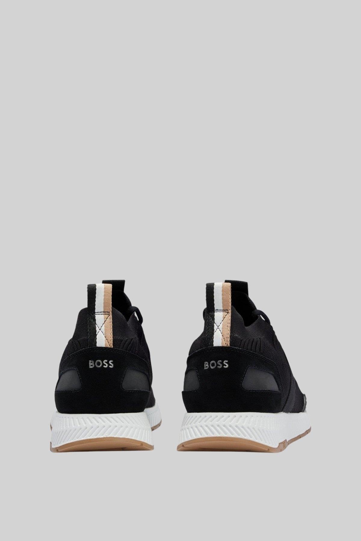 Boss Footwear Titanium Run Erkek Bağcıklı Spor Ayakkabı Siyah
