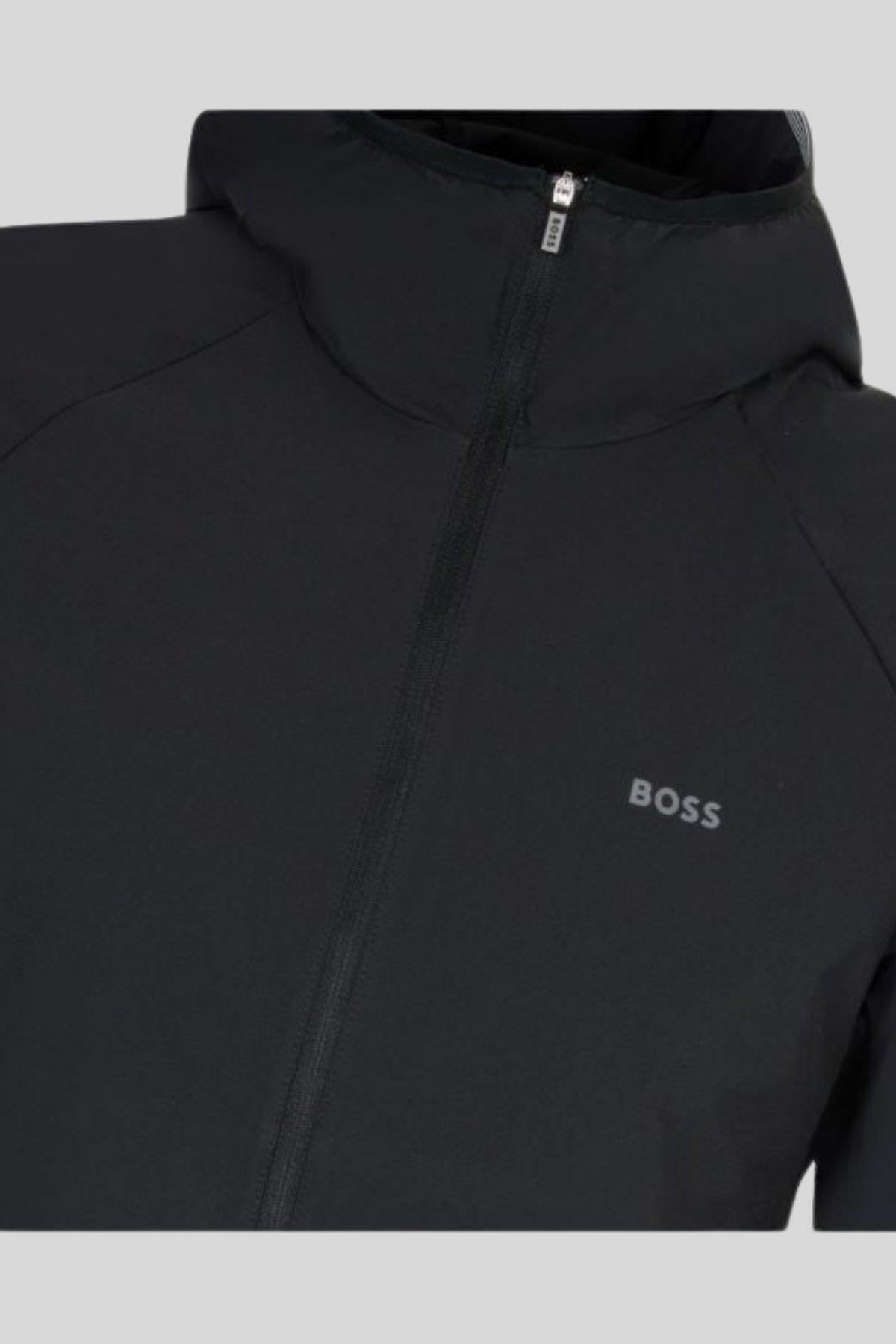 Boss Kapüşonlu Ceket Siyah