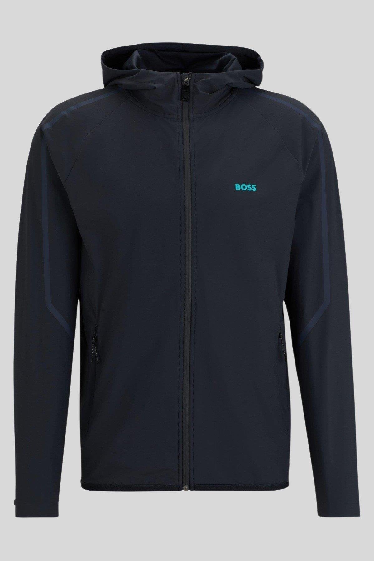 Boss Marka Logo Detaylı Regular Fit Erkek Sweatshirt Lacivert